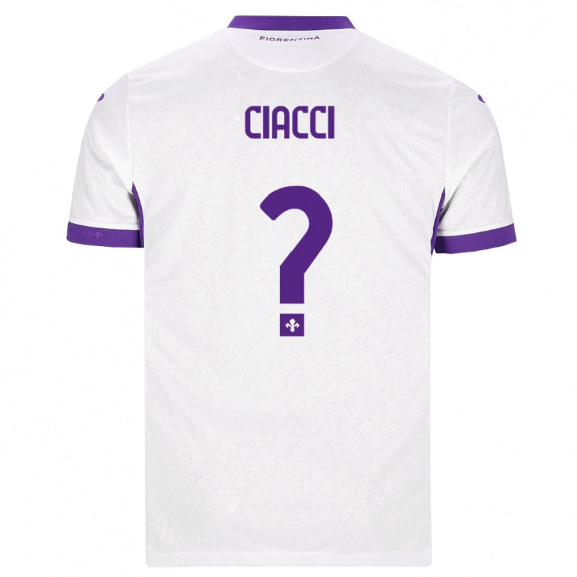 Danxen Hombre Camiseta Niccolò Ciacci #0 Blanco Morado 2ª Equipación 2026/27 La Camisa