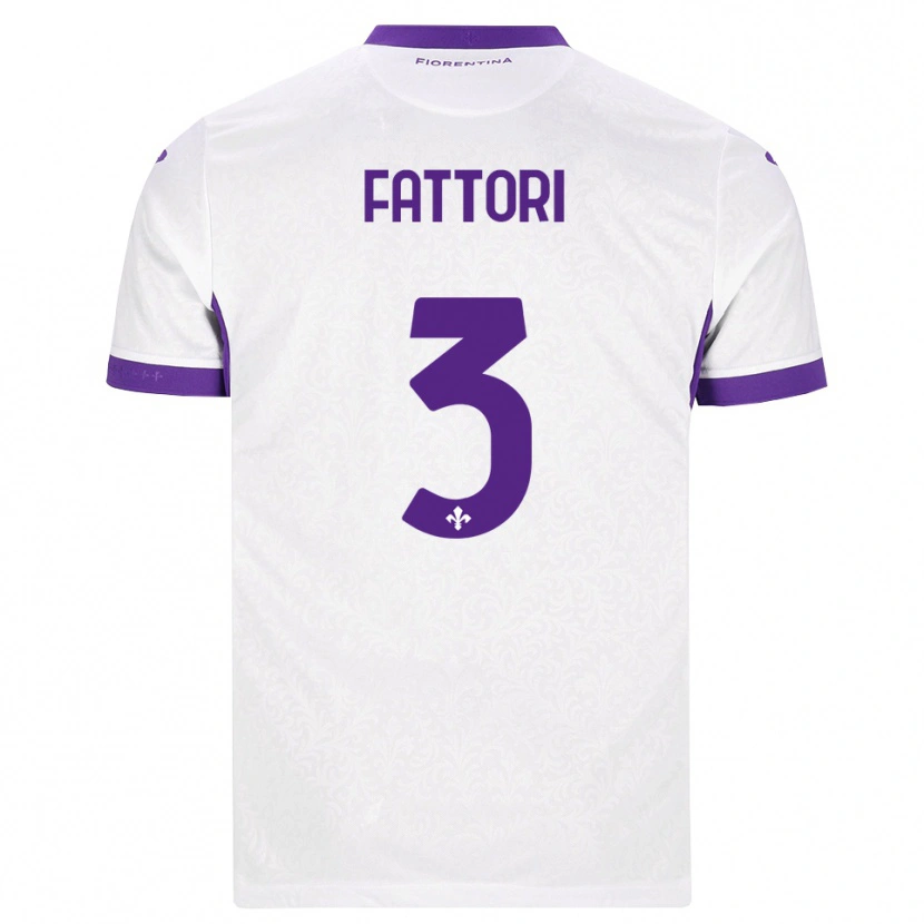 Danxen Hombre Camiseta Filippo Fattori #3 Blanco Morado 2ª Equipación 2026/27 La Camisa