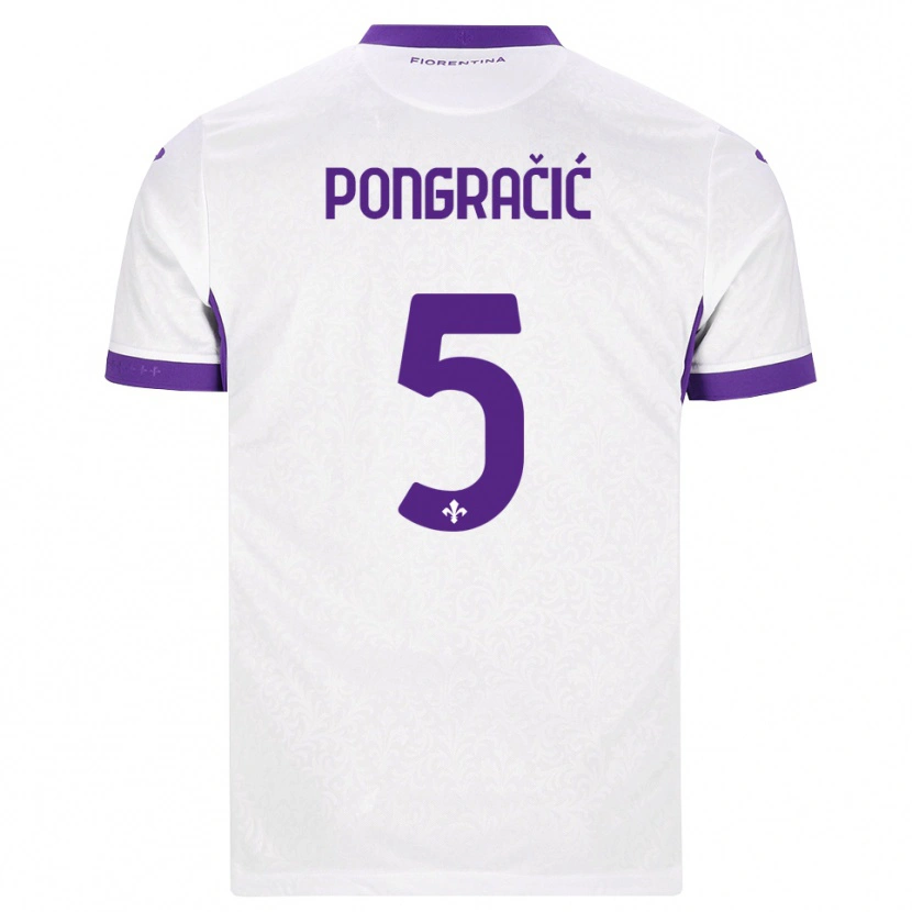 Danxen Hombre Camiseta Marin Pongracic #5 Blanco Morado 2ª Equipación 2026/27 La Camisa