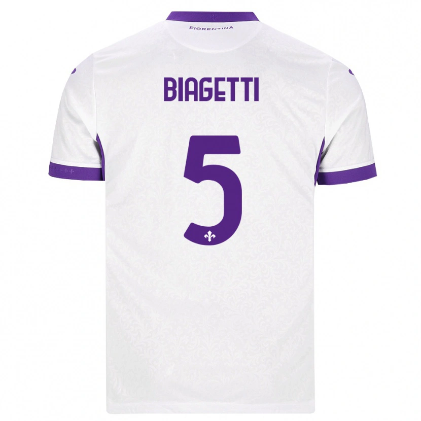 Danxen Hombre Camiseta Christian Biagetti #5 Blanco Morado 2ª Equipación 2026/27 La Camisa