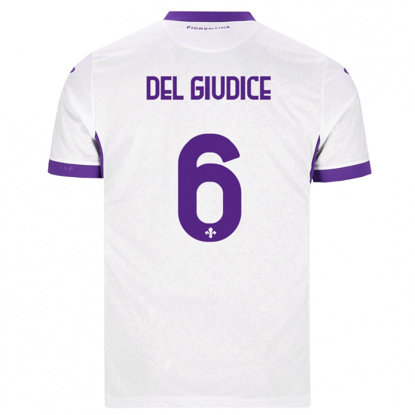 Danxen Hombre Camiseta Nicolas Del Giudice #6 Blanco Morado 2ª Equipación 2026/27 La Camisa
