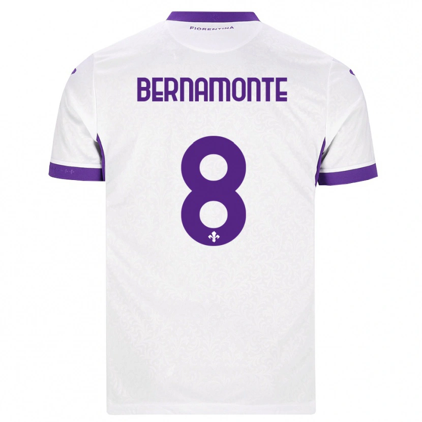 Danxen Hombre Camiseta Lorenzo Bernamonte #8 Blanco Morado 2ª Equipación 2026/27 La Camisa