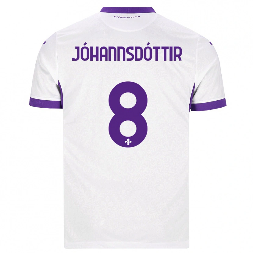 Danxen Hombre Camiseta Alexandra Jóhannsdóttir #8 Blanco Morado 2ª Equipación 2026/27 La Camisa