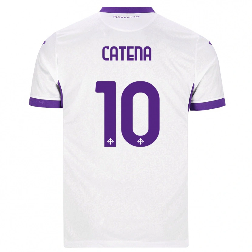 Danxen Hombre Camiseta Michaela Catena #10 Blanco Morado 2ª Equipación 2026/27 La Camisa