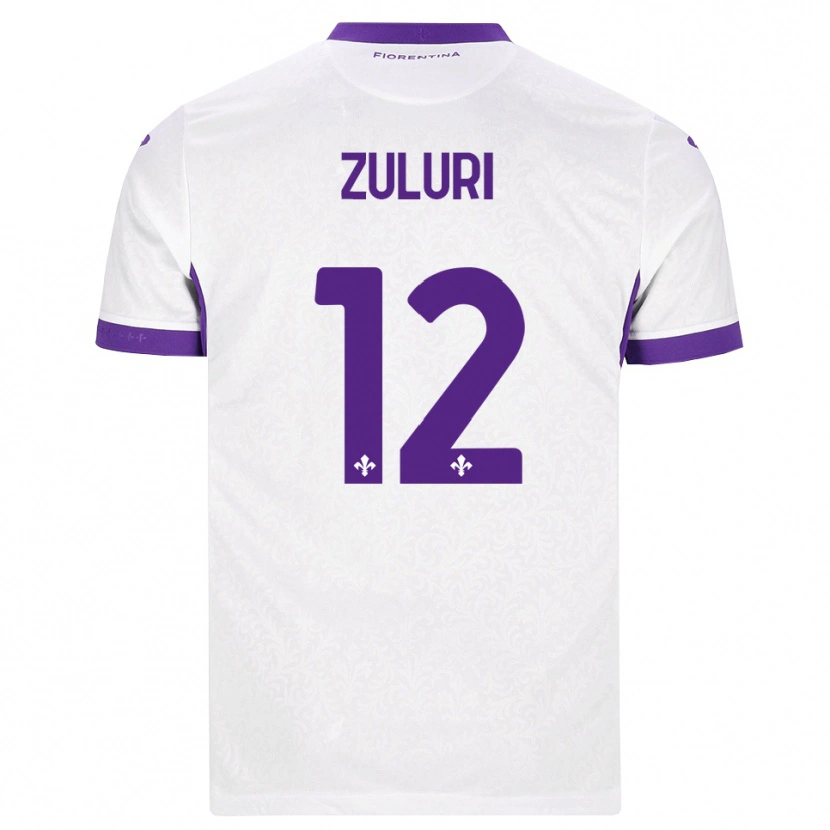 Danxen Hombre Camiseta Athena Zuluri #12 Blanco Morado 2ª Equipación 2026/27 La Camisa