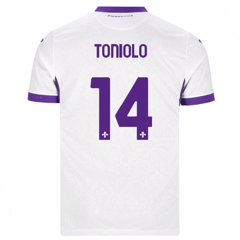 Danxen Hombre Camiseta Martina Toniolo #14 Blanco Morado 2ª Equipación 2026/27 La Camisa