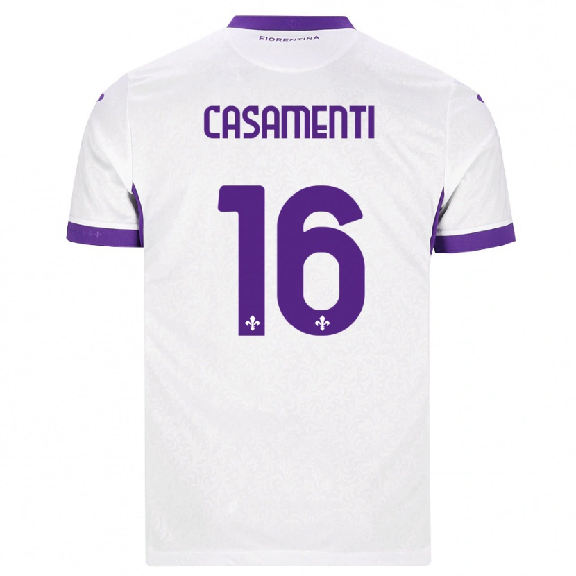 Danxen Hombre Camiseta Mattia Casamenti #16 Blanco Morado 2ª Equipación 2026/27 La Camisa