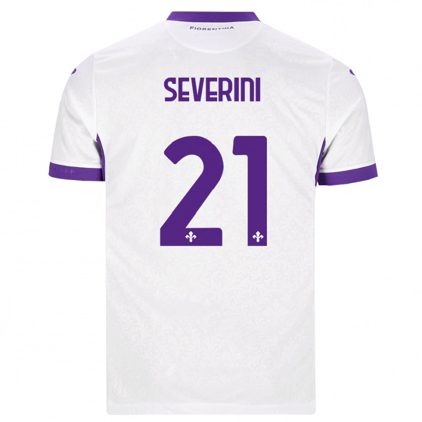 Danxen Hombre Camiseta Emma Severini #21 Blanco Morado 2ª Equipación 2026/27 La Camisa