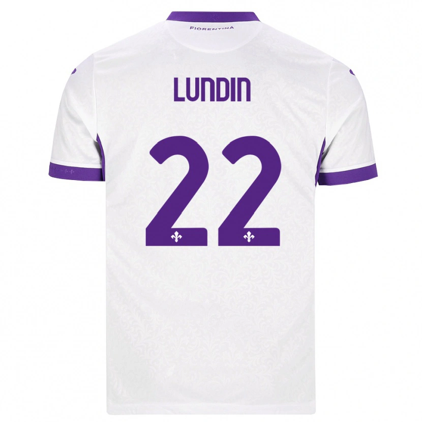 Danxen Hombre Camiseta Karin Lundin #22 Blanco Morado 2ª Equipación 2026/27 La Camisa