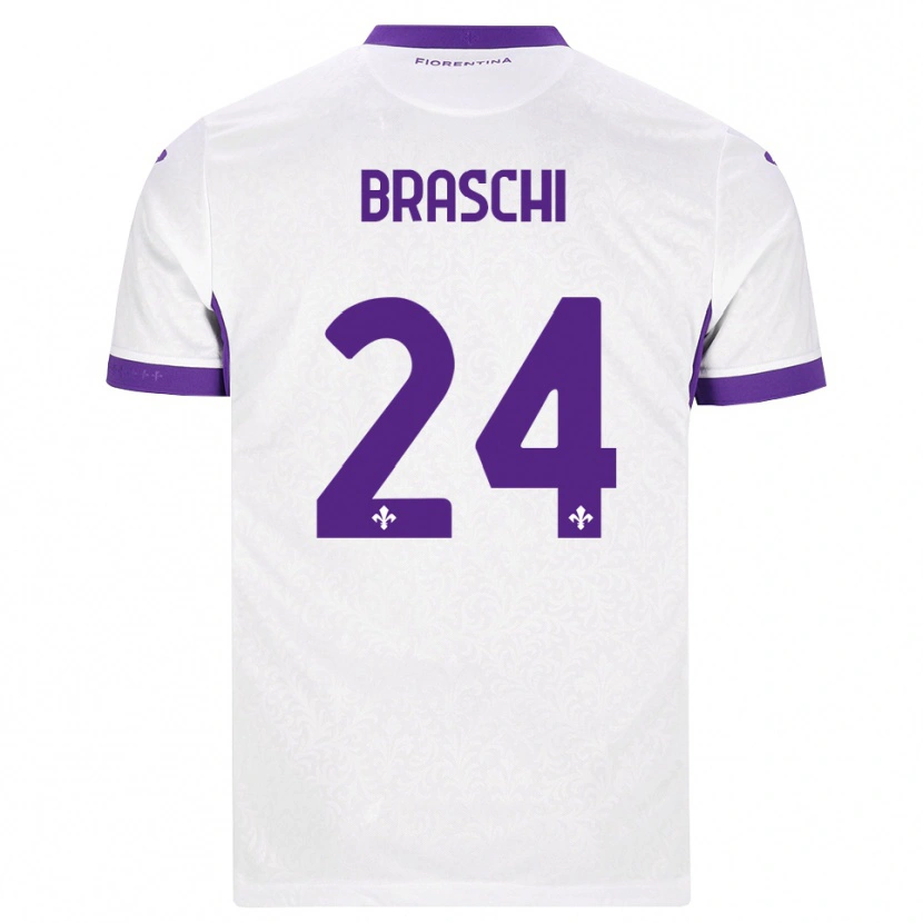 Danxen Hombre Camiseta Riccardo Braschi #24 Blanco Morado 2ª Equipación 2026/27 La Camisa