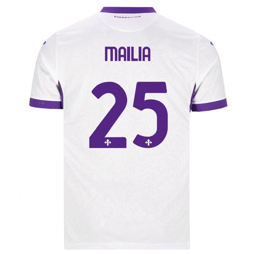 Danxen Hombre Camiseta Siria Mailia #25 Blanco Morado 2ª Equipación 2026/27 La Camisa