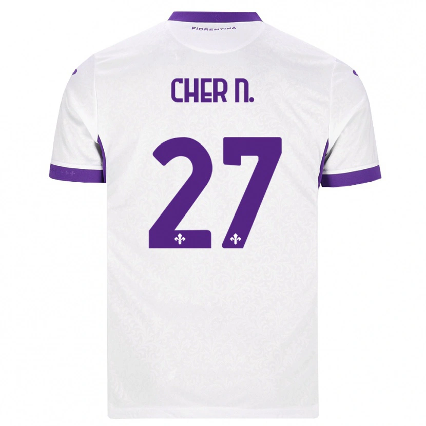 Danxen Hombre Camiseta Cher Ndour #27 Blanco Morado 2ª Equipación 2026/27 La Camisa