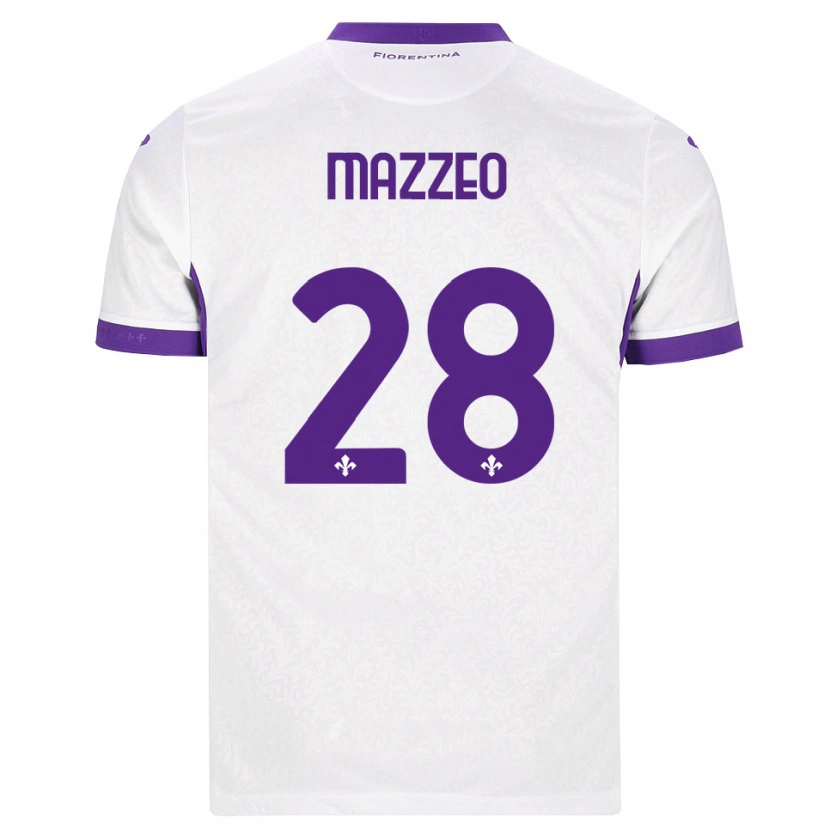 Danxen Hombre Camiseta Brando Mazzeo #28 Blanco Morado 2ª Equipación 2026/27 La Camisa