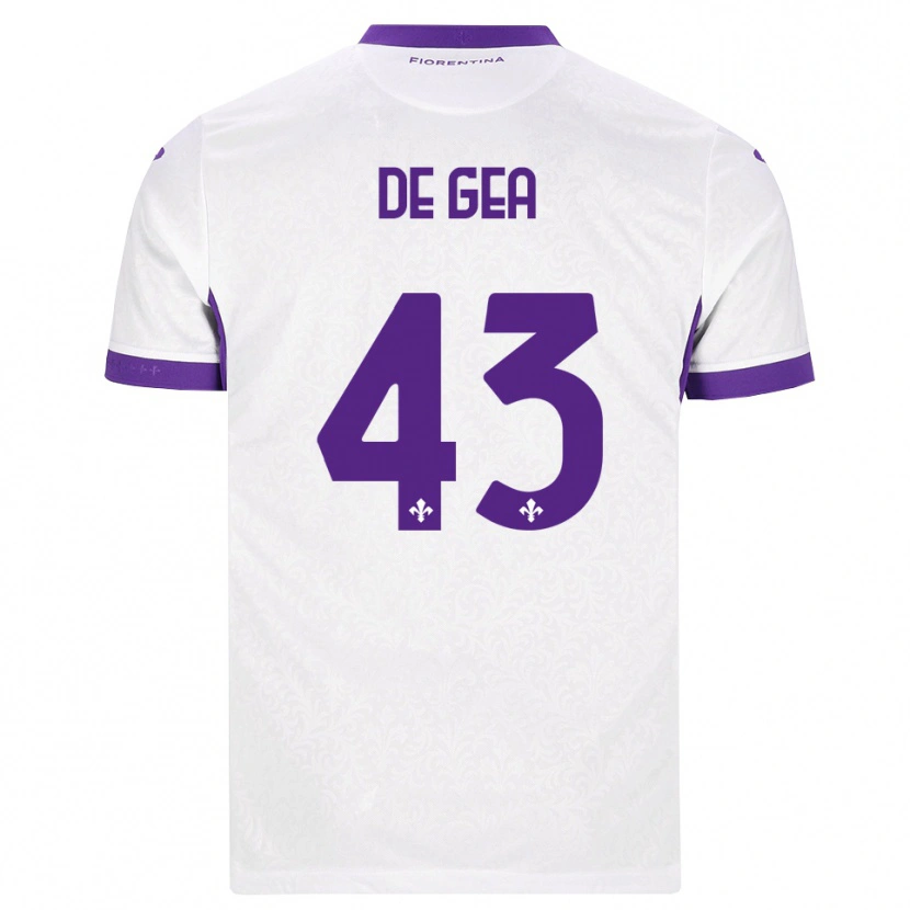Danxen Hombre Camiseta David De Gea #43 Blanco Morado 2ª Equipación 2026/27 La Camisa