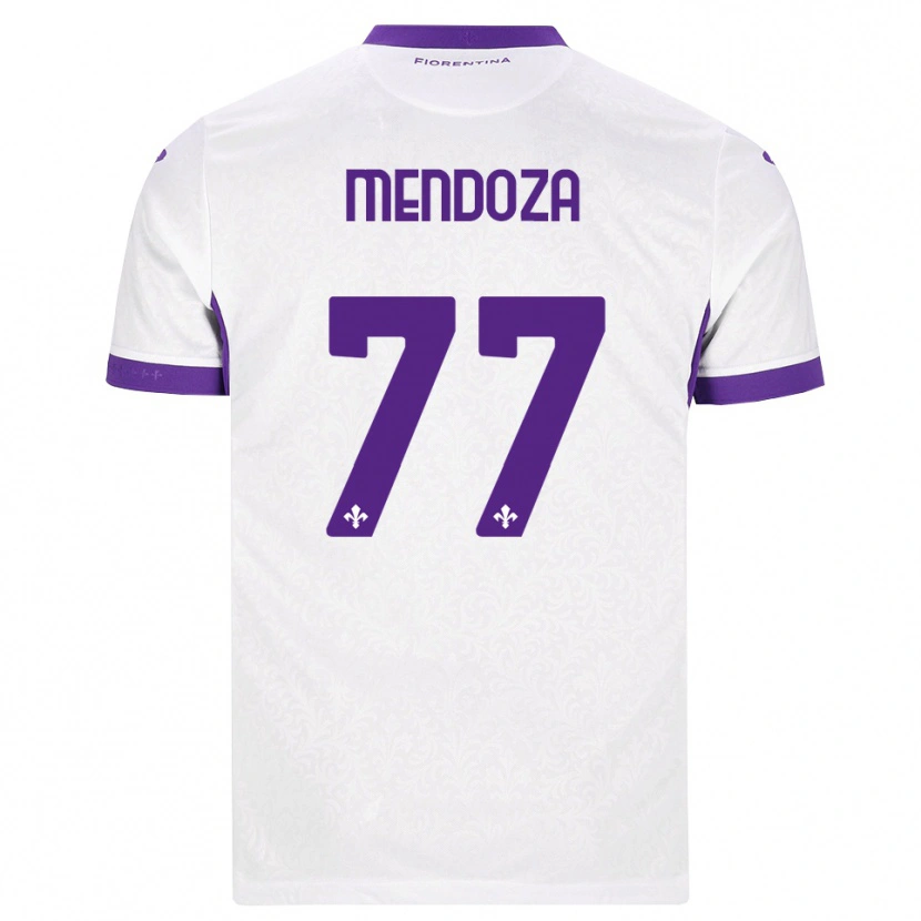 Danxen Hombre Camiseta William Mendoza #77 Blanco Morado 2ª Equipación 2026/27 La Camisa