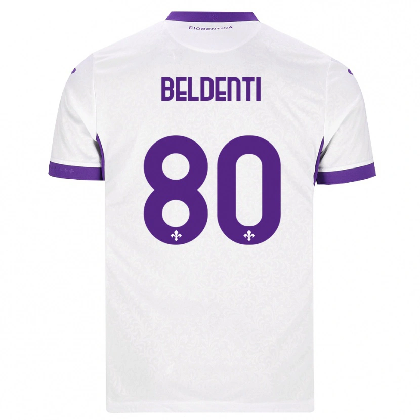 Danxen Hombre Camiseta Dennis Beldenti #80 Blanco Morado 2ª Equipación 2026/27 La Camisa