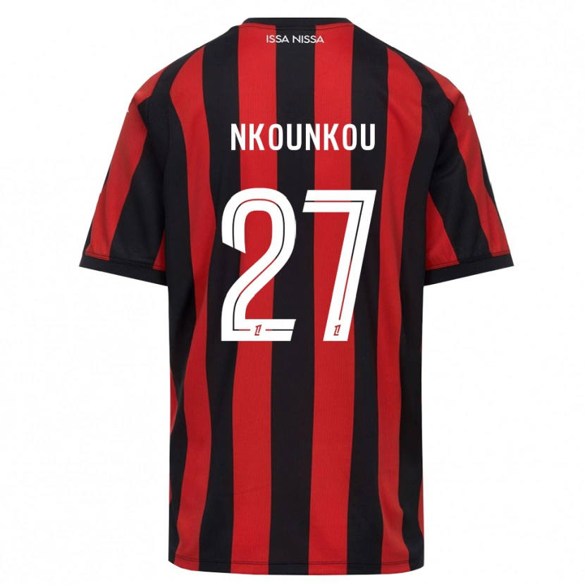 Danxen Hombre Camiseta Niels Nkounkou #27 Rojo Negro Blanco 1ª Equipación 2026/27 La Camisa