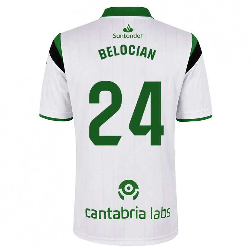 Danxen Hombre Camiseta Jeanuël Belocian #24 Blanco Verde Negro 1ª Equipación 2026/27 La Camisa