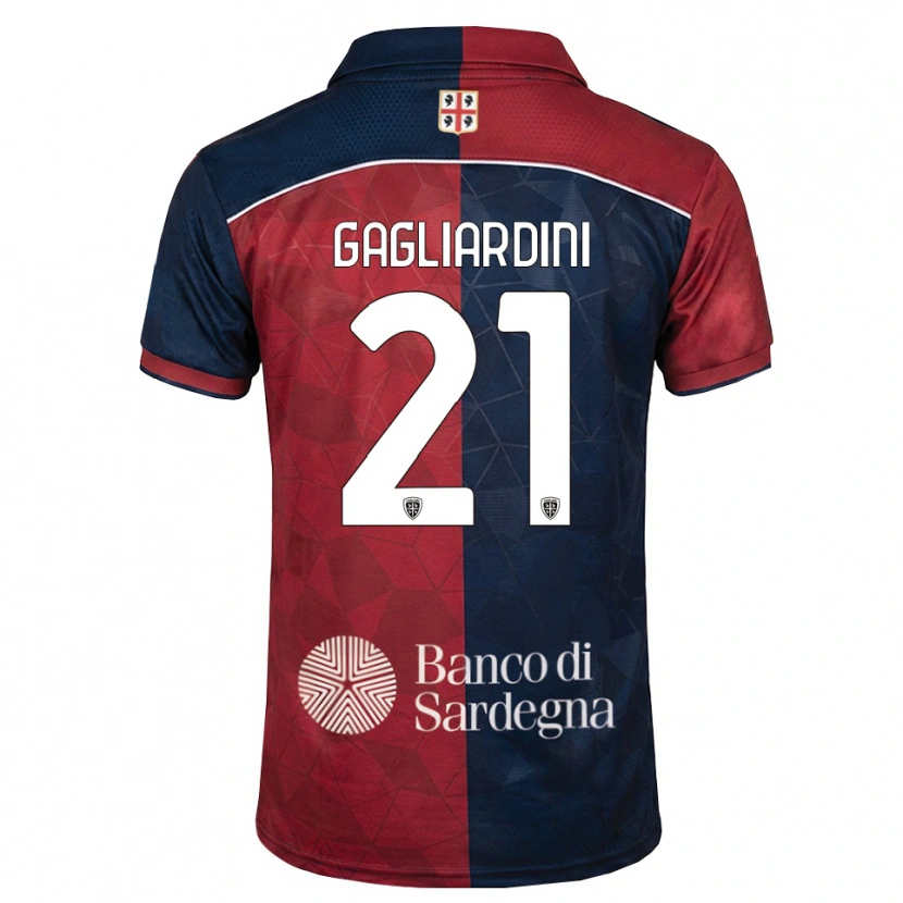 Danxen Hombre Camiseta Roberto Gagliardini #21 Burdeos Azul Real 1ª Equipación 2026/27 La Camisa