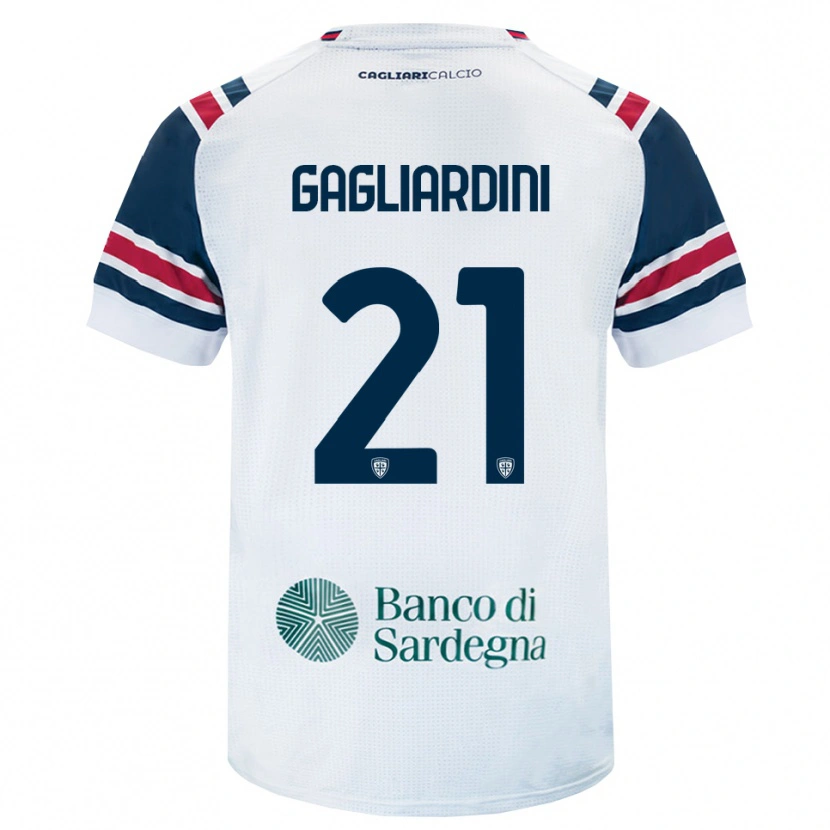 Danxen Hombre Camiseta Roberto Gagliardini #21 Blanco Rojo Verde 2ª Equipación 2026/27 La Camisa