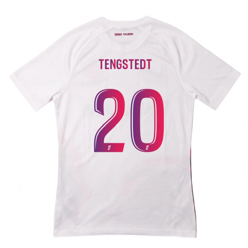 Danxen Mujer Camiseta Casper Tengstedt #20 Blanco Rosa Morado 2ª Equipación 2026/27 La Camisa