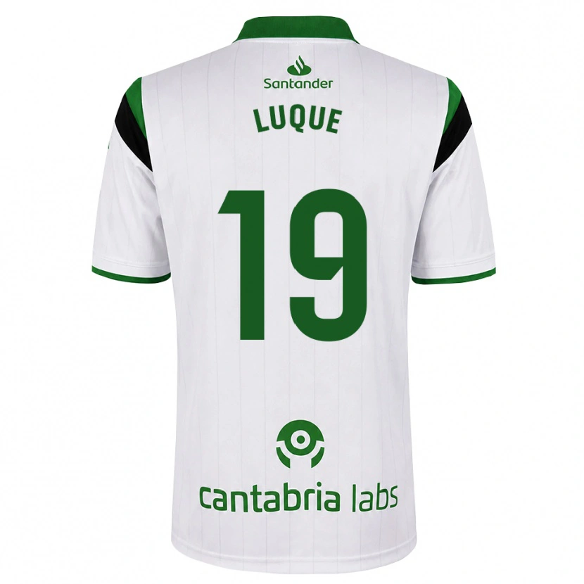 Danxen Mujer Camiseta Iker Luque #19 Blanco Verde Negro 1ª Equipación 2026/27 La Camisa