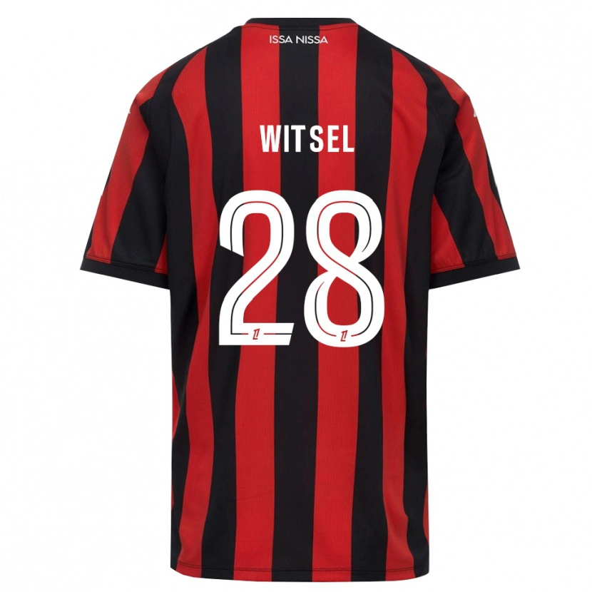 Danxen Mujer Camiseta Axel Witsel #28 Rojo Negro Blanco 1ª Equipación 2026/27 La Camisa