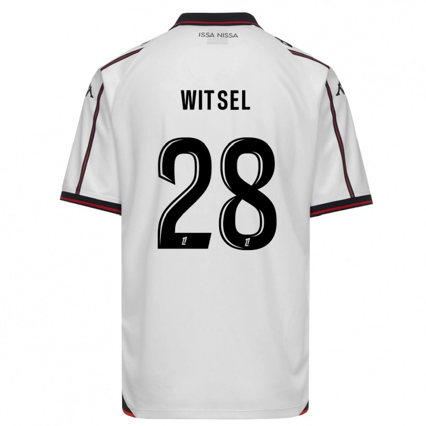 Danxen Mujer Camiseta Axel Witsel #28 Negro Blanco 2ª Equipación 2026/27 La Camisa