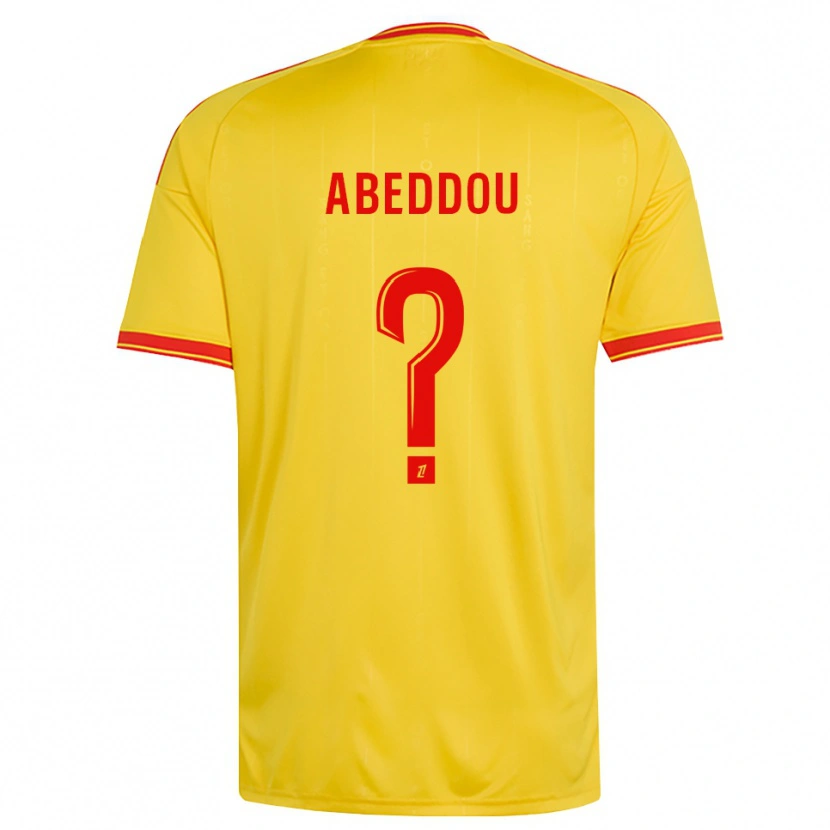 Danxen Mujer Camiseta Adam Abeddou #0 Oro Naranja Rojo 1ª Equipación 2026/27 La Camisa