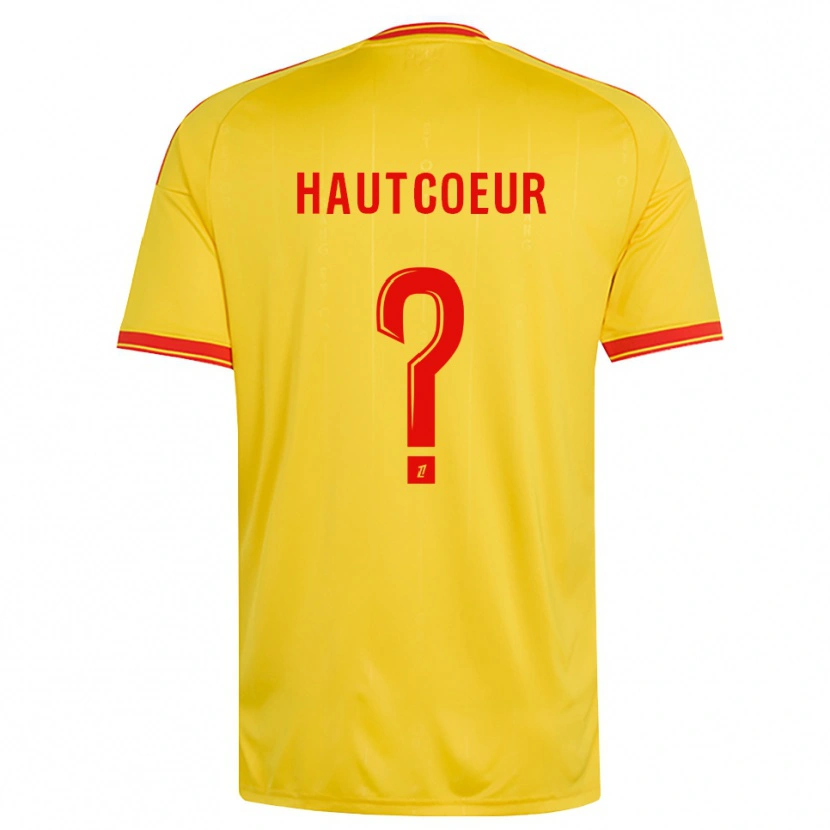 Danxen Mujer Camiseta Agathe Hautcoeur #0 Oro Naranja Rojo 1ª Equipación 2026/27 La Camisa