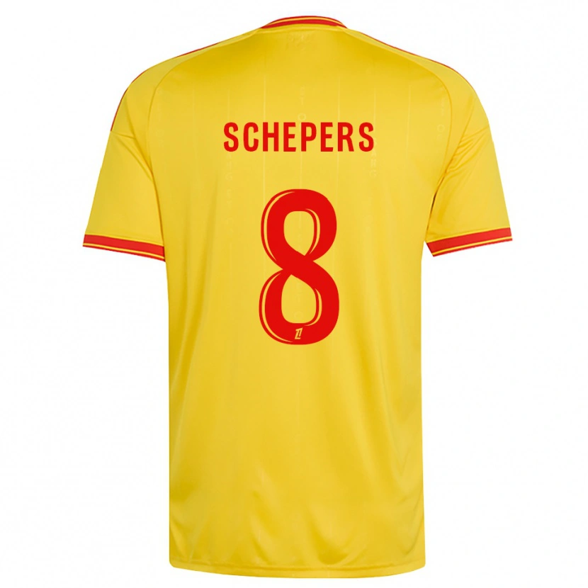 Danxen Mujer Camiseta Marie Schepers #8 Oro Naranja Rojo 1ª Equipación 2026/27 La Camisa