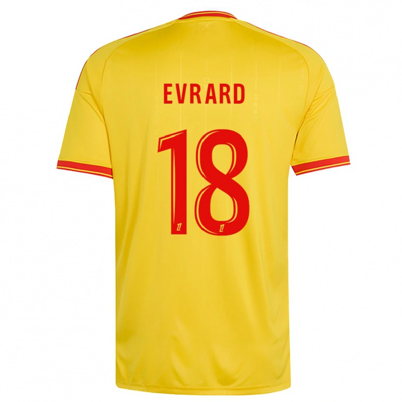 Danxen Mujer Camiseta Julia Evrard #18 Oro Naranja Rojo 1ª Equipación 2026/27 La Camisa