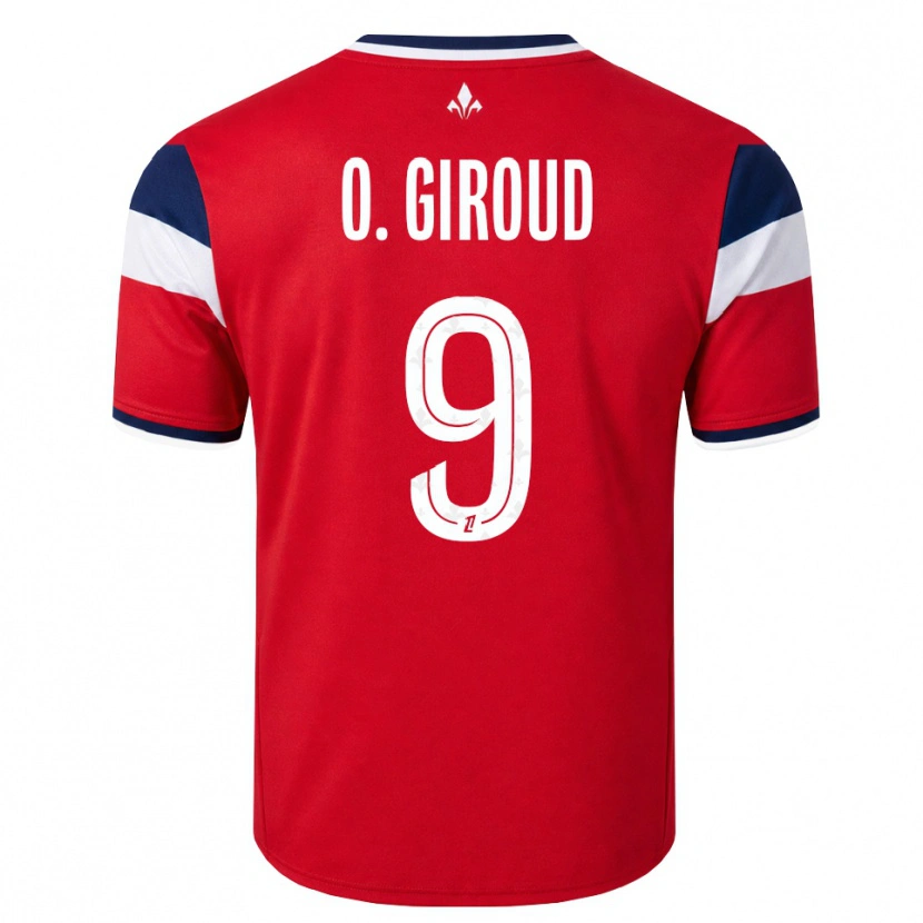 Danxen Mujer Camiseta Olivier Giroud #9 Rojo Blanco Azul Real 1ª Equipación 2026/27 La Camisa