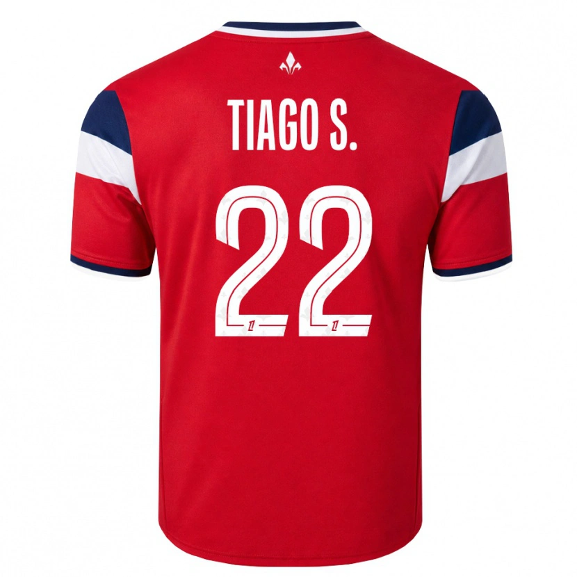 Danxen Mujer Camiseta Tiago Santos #22 Rojo Blanco Azul Real 1ª Equipación 2026/27 La Camisa