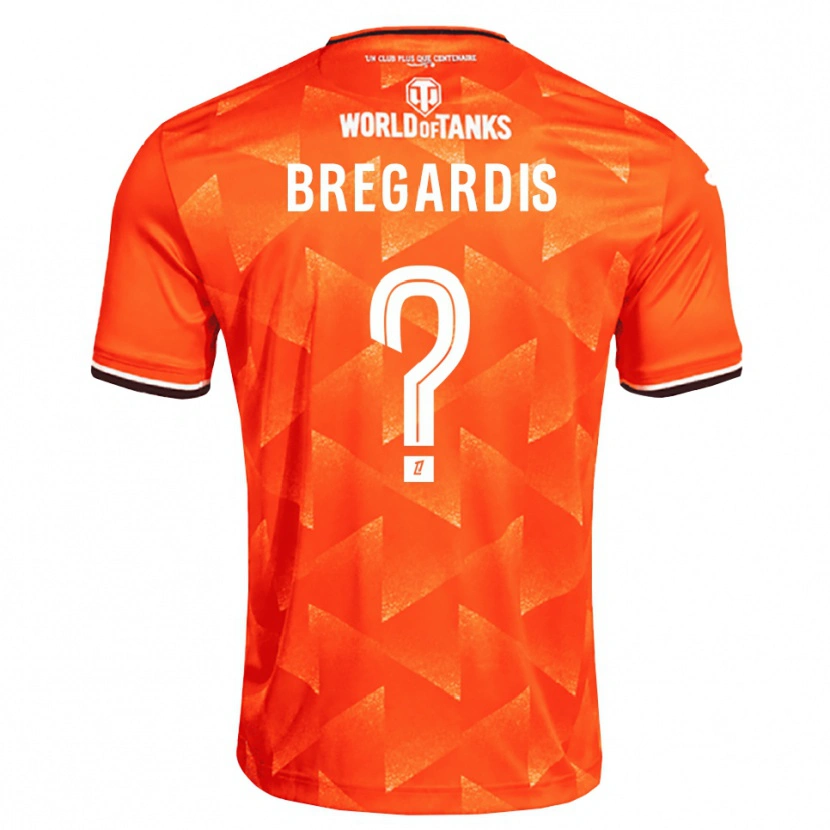Danxen Mujer Camiseta Tom Bregardis #0 Naranja Blanco Negro 1ª Equipación 2026/27 La Camisa