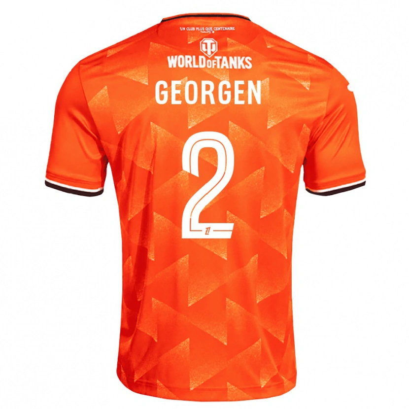 Danxen Mujer Camiseta Alec Georgen #2 Naranja Blanco Negro 1ª Equipación 2026/27 La Camisa