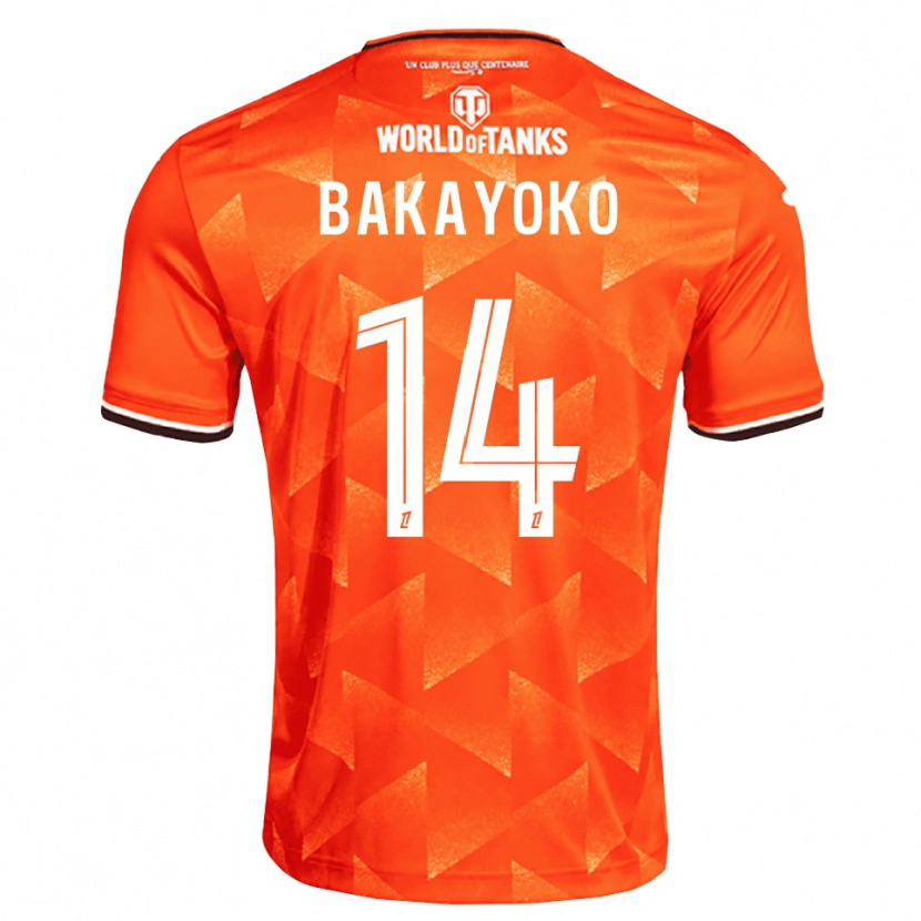 Danxen Mujer Camiseta Tiemoué Bakayoko #14 Naranja Blanco Negro 1ª Equipación 2026/27 La Camisa