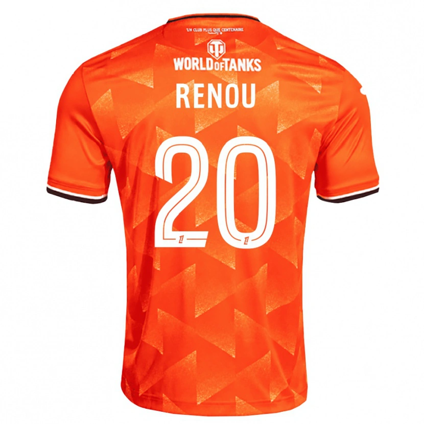 Danxen Mujer Camiseta Camille Renou #20 Naranja Blanco Negro 1ª Equipación 2026/27 La Camisa