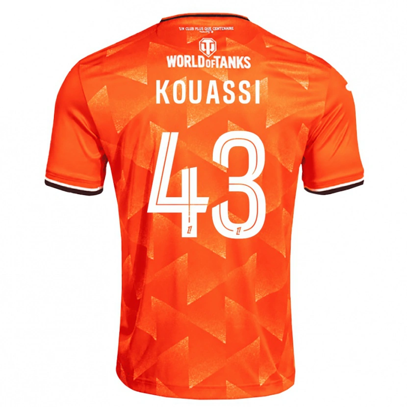 Danxen Mujer Camiseta Arsène Kouassi #43 Naranja Blanco Negro 1ª Equipación 2026/27 La Camisa