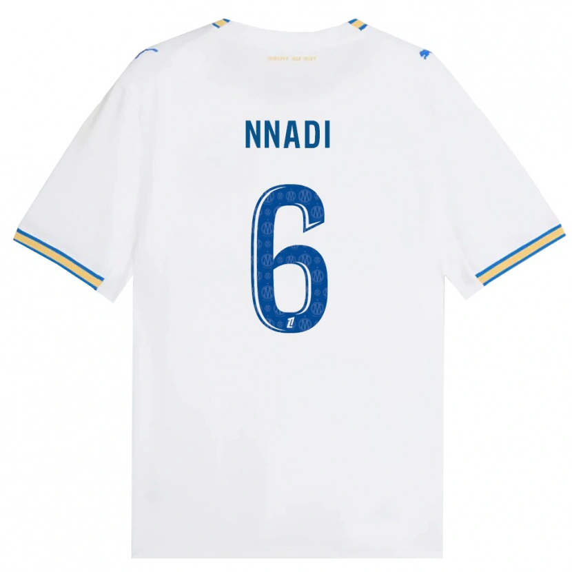 Danxen Mujer Camiseta Tochukwu Nnadi #6 Azul Lanzador Blanco 1ª Equipación 2026/27 La Camisa