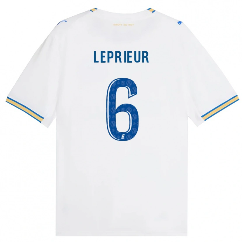 Danxen Mujer Camiseta Eliott Leprieur #6 Azul Lanzador Blanco 1ª Equipación 2026/27 La Camisa