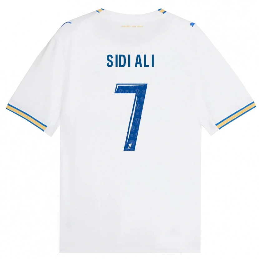 Danxen Mujer Camiseta Sofiane Sidi Ali #7 Azul Lanzador Blanco 1ª Equipación 2026/27 La Camisa