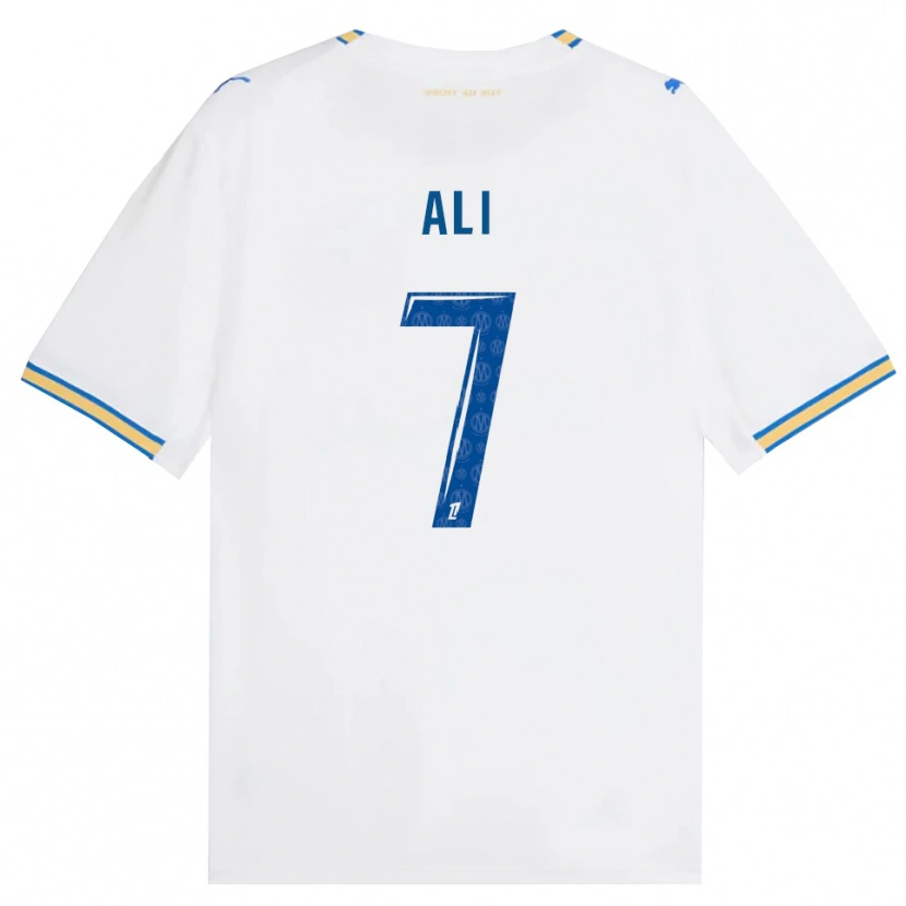 Danxen Mujer Camiseta Azhar Ali #7 Azul Lanzador Blanco 1ª Equipación 2026/27 La Camisa