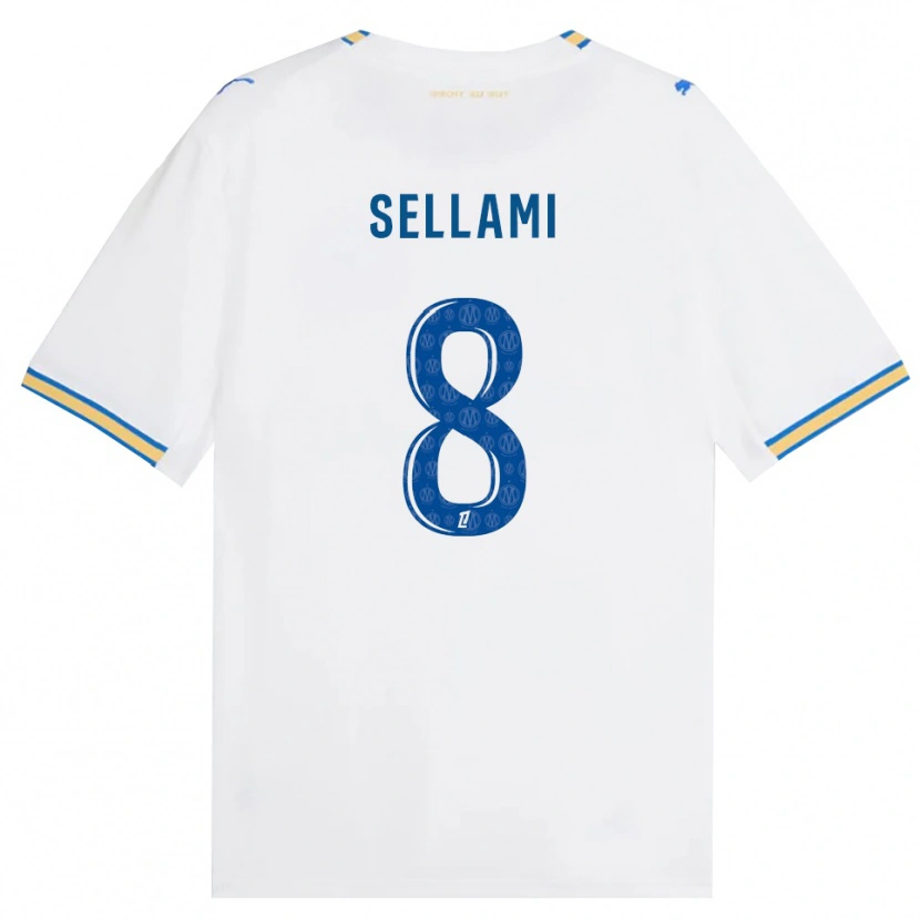 Danxen Mujer Camiseta Yanis Sellami #8 Azul Lanzador Blanco 1ª Equipación 2026/27 La Camisa
