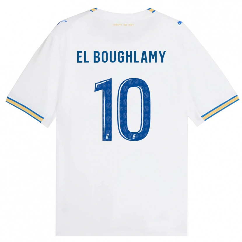 Danxen Mujer Camiseta Adam El Boughlamy #10 Azul Lanzador Blanco 1ª Equipación 2026/27 La Camisa