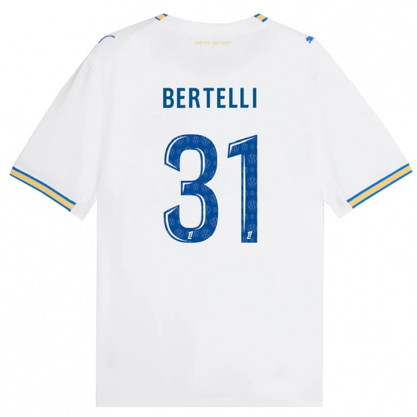 Danxen Mujer Camiseta Ugo Bertelli #31 Azul Lanzador Blanco 1ª Equipación 2026/27 La Camisa