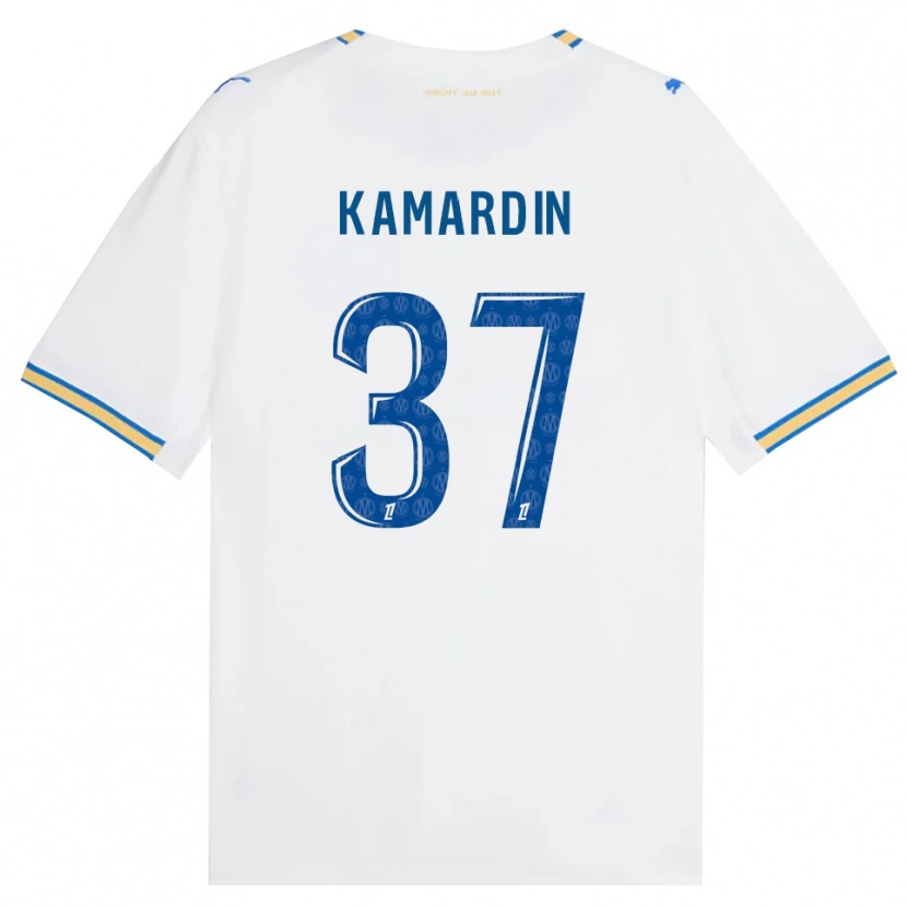 Danxen Mujer Camiseta Aaron Kamardin #37 Azul Lanzador Blanco 1ª Equipación 2026/27 La Camisa