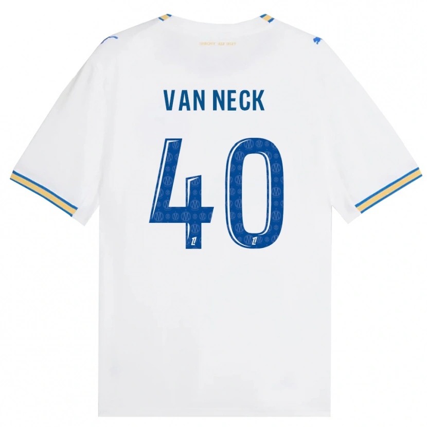 Danxen Mujer Camiseta Jelle Van Neck #40 Azul Lanzador Blanco 1ª Equipación 2026/27 La Camisa