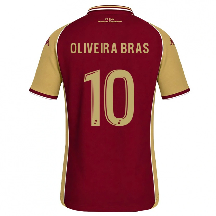 Danxen Mujer Camiseta Luisa Oliveira Bras #10 Dorado Rojo Oscuro 1ª Equipación 2026/27 La Camisa