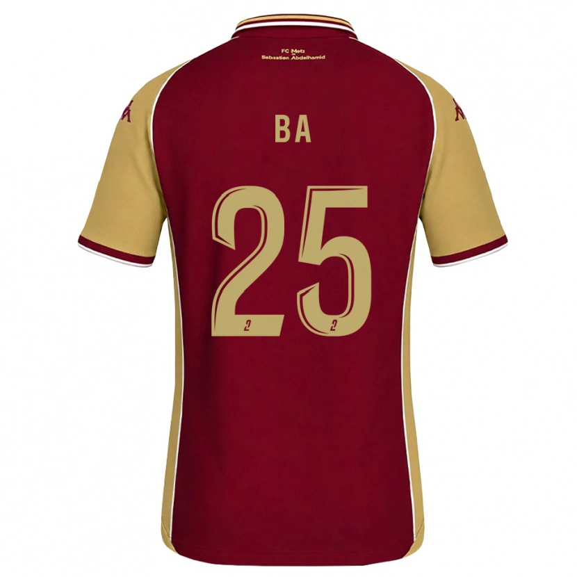 Danxen Mujer Camiseta Abdoulaye Ba #25 Dorado Rojo Oscuro 1ª Equipación 2026/27 La Camisa
